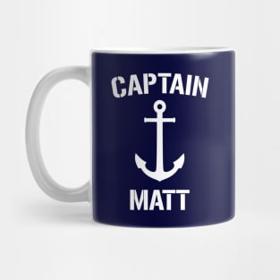 Nautical Captain Matt Personalized Boat Anchor Mug